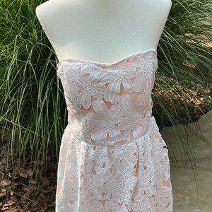 Eleanor Strapless Cutout Dress Nude Lining
